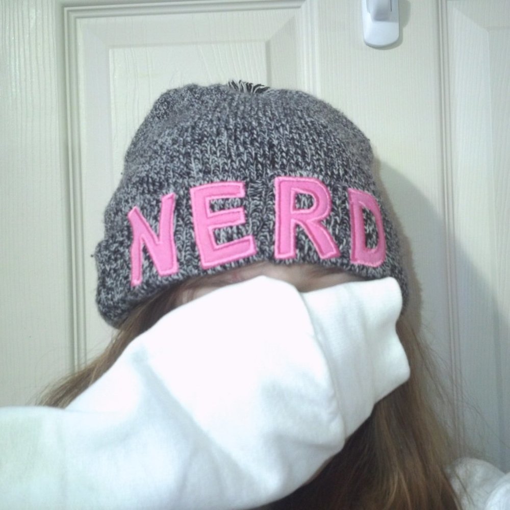 Cute Grey NERD Beanie